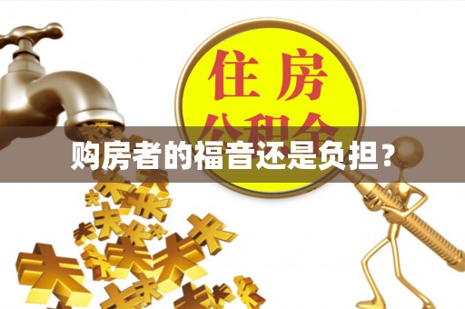 梅县购房者的福音还是负担？