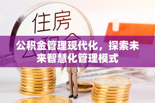 梅县公积金管理现代化，探索未来智慧化管理模式